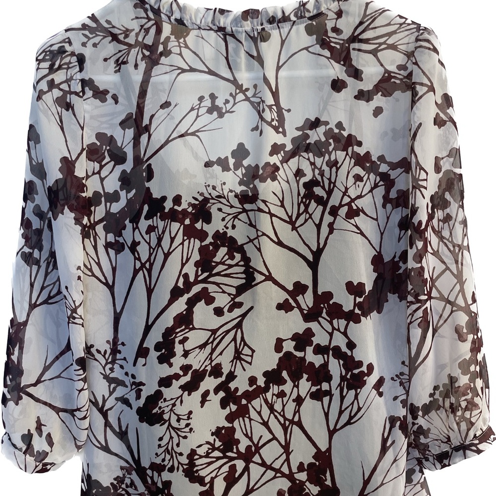 Sheer Blouse Cami Included - Picture 2 of 4